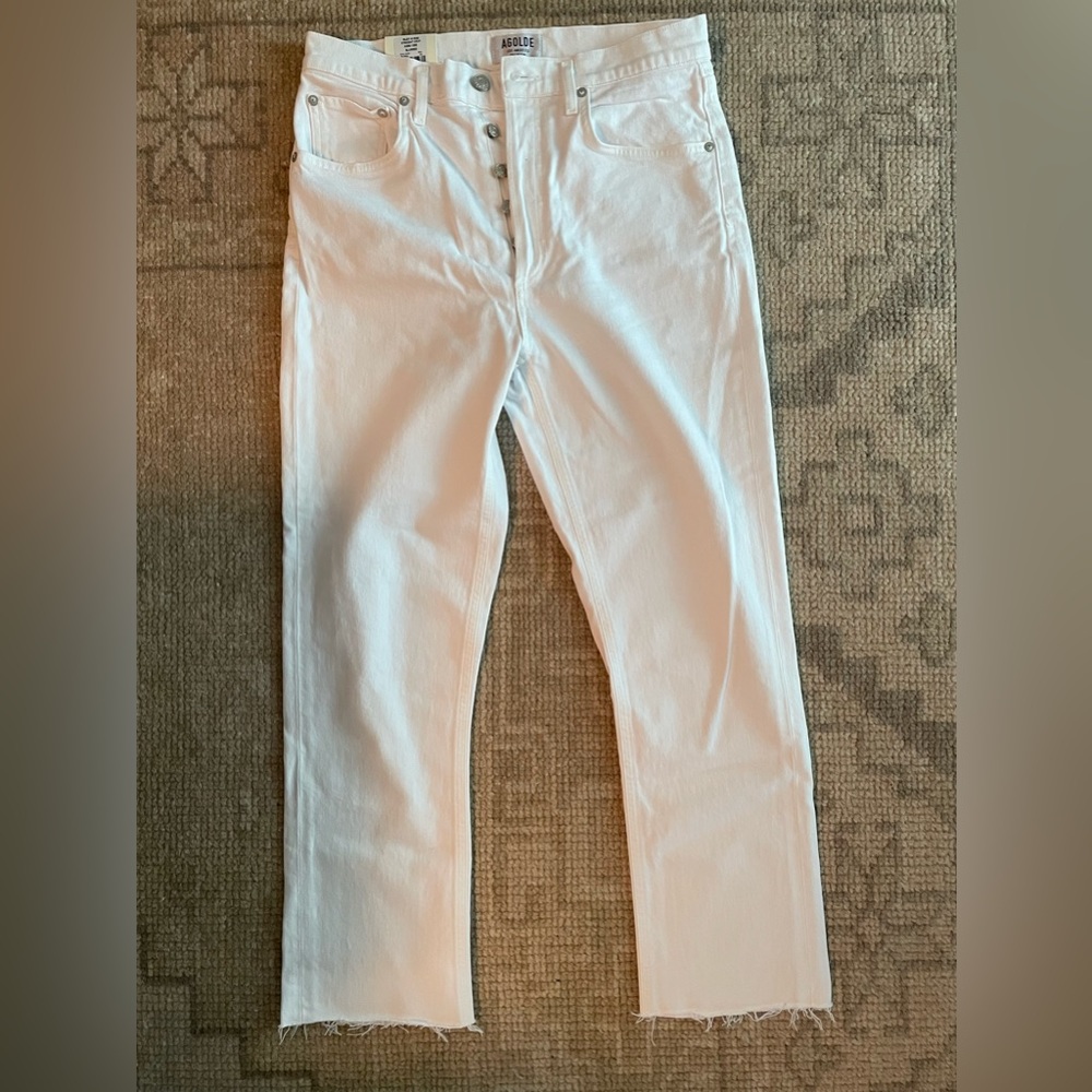 NWT Agolde Riley High Rise Straight Crop - Picture 3 of 4